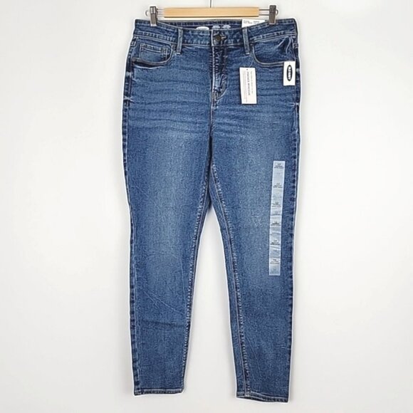 Old Navy Denim - Old Navy Blue Jeans Rockstar Super Skinny High Rise Secure Slim Pockets Sz 12